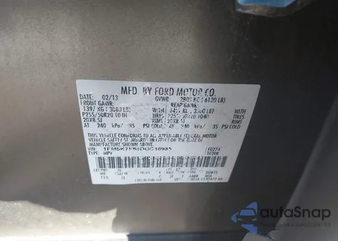 2013 Ford Explorer Limited из США, поврежденный, VIN 1FM5K7F85DGC18935